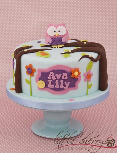 Owl Birthday Cake - Cake by Little Cherry