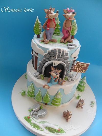 A family of wolves - Cake by Sonata Torte
