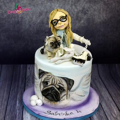 Little girl and her dog - Cake by crazycakes