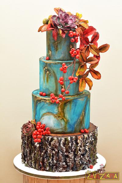 Wood and Stone Wedding Cake - Cake by Nasa Mala Zavrzlama
