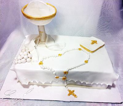 First Communion Cake - Cake by EmyCakeDesign