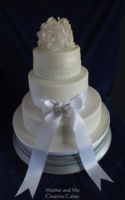 White Wedding - Cake by Mother and Me Creative Cakes