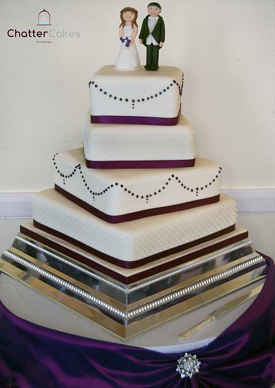 Pearls and squares - Cake by Chatter Cakes