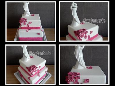 Pink wedding cake - Cake by Fondanterie