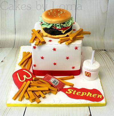 McDonald's "Big Tasty" Burger Birthday Cake - Cake by Cakes by Lorna