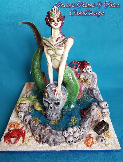 My sea witch for CI  Birmingham "Silver" - Cake by Fanie Feickert-Sell