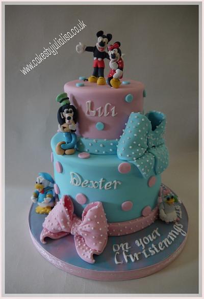 Disney themed joint Christening cake - Cake by Cakes by Julia Lisa