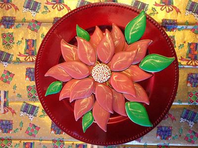 Poinsettia cookies - Cake by Michelle