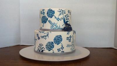 Painted Flowers - Cake by SugarBritchesCakes