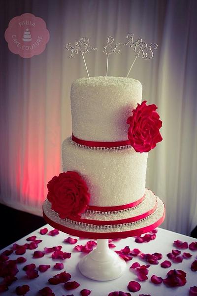 Sparkle Red Roses and Diamate - Cake by Paulacakecouture