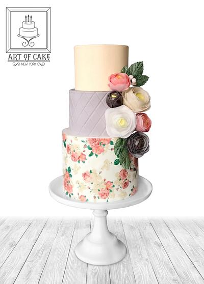 Wafer Paper Flowers Cake - Cake by Akademia Tortu - Magda Kubiś