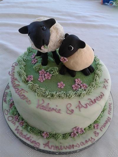 Sheep anniversary cake - Cake by milkmade