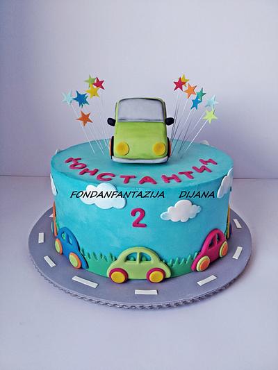 Cars cake  - Cake by Fondantfantasy