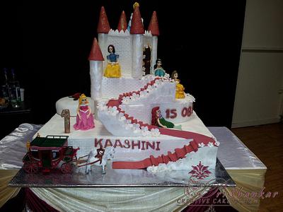 Disney Princess Castle - Cake by Mary Yogeswaran