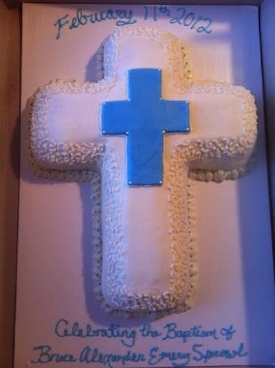 Baby Bruce's Baptism Cake - Cake by Kelle's Cakes