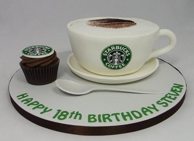 Starbucks Coffee Cup - Cake by Ceri Badham