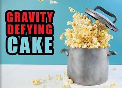 Gravity Defying Caramel Popcorn Cake - Cake by HowToCookThat
