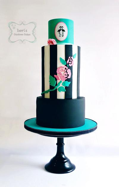 Flamingo Love  - Cake by Lori Mahoney (Lori's Custom Cakes) 