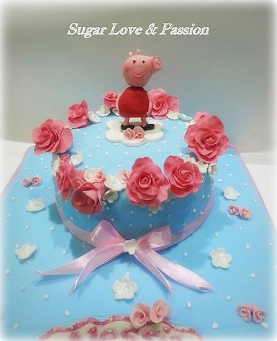 Shabby Peppa Pig  - Cake by Mary Ciaramella (Sugar Love & Passion)