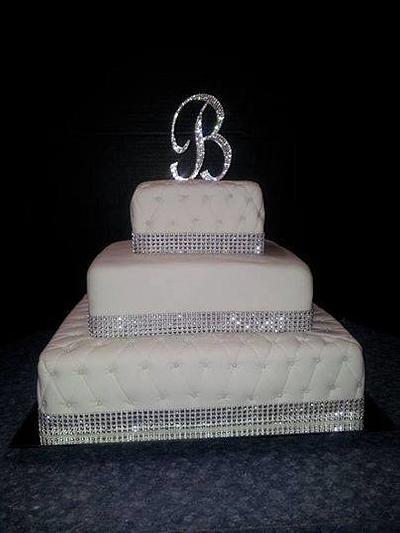 Rhinestone Wedding Cake - Cake by Toole's Cakes