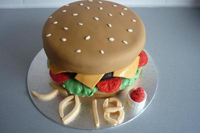 18th Birthday Burger Cake - Cake by suzy21