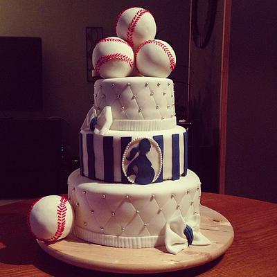 baseball babyshower cake - Cake by joy cupcakes NY