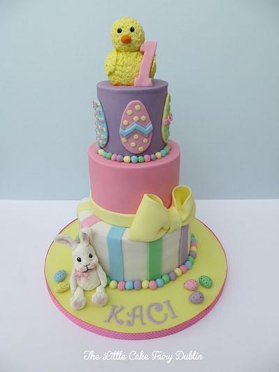Pastel Easter themed cake - Cake by Little Cake Fairy Dublin