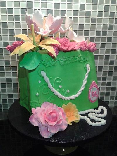 bag of flowers  - Cake by Manon