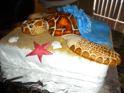 Sea Turtle Cake - Cake by NumNumSweets