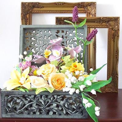 A box of flowers  - Cake by Fainaz Milhan cakedesign 
