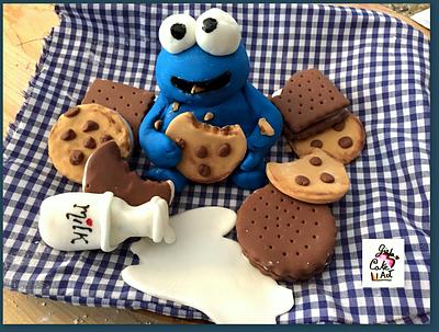 Cookie Monster Fondant cake topper - Cake by G Sugar Art
