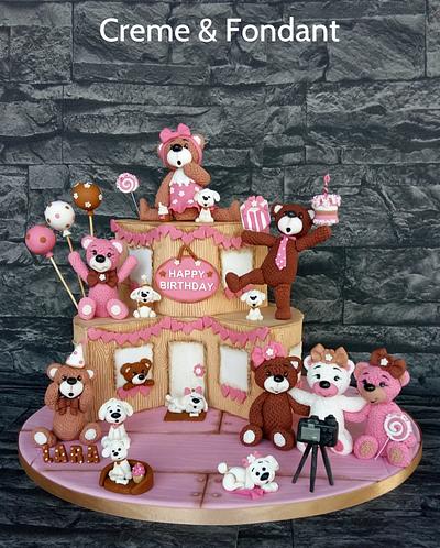 Happy Birthday Party Cake - Cake by Creme & Fondant