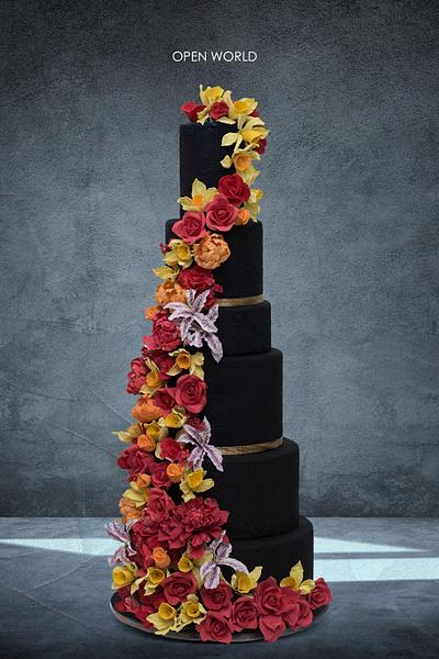 Beautiful flower cascade - Cake by Seema Bagaria