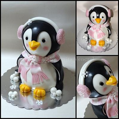 Pinguin girl - Cake by Cakeland by Anita Venczel