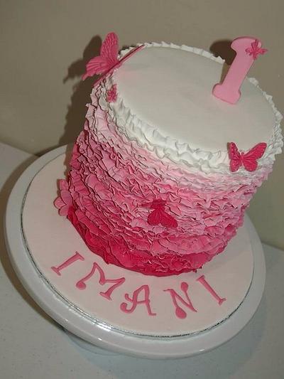 Pink Ombré cake - Cake by Rainie's Cakes