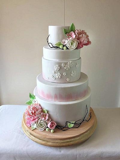 Wedding in pink - Cake by Frufi