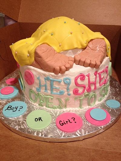 Baby reveal cake - Cake by Beverly Coleman 