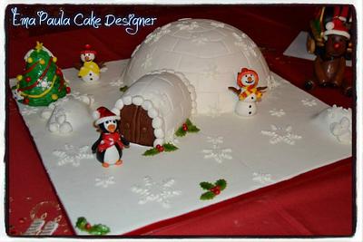 Christmas Cake - Iglo - Cake by EmaPaulaCakeDesigner