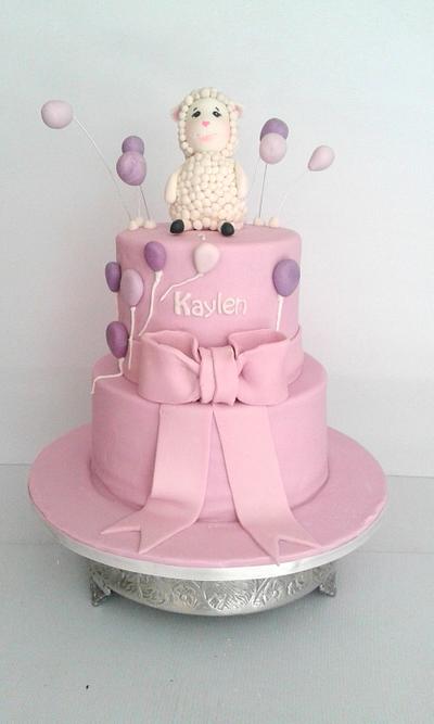 Lamb Baby Shower Cake - Cake by Wicked Creations