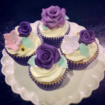 Purple wedding cupcakes - Cake by Andrias cakes scarborough