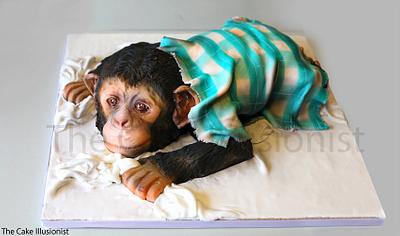 Baby Chimpanzee - Cake by Hannah