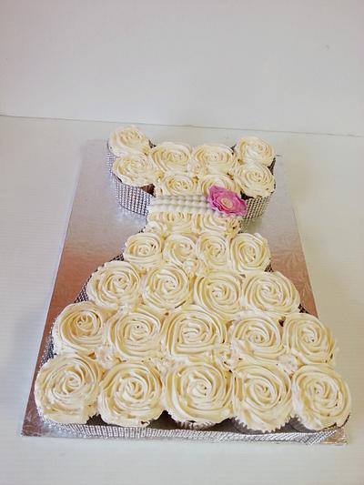 Wedding Dresss  Cupcakes  - Cake by Eva Christina Cakes