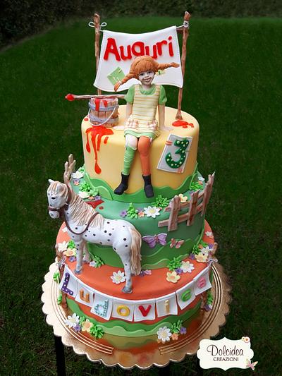 Torta Pippi Calzelunghe - Pippi Longstocking cake - Cake by Dolcidea creazioni