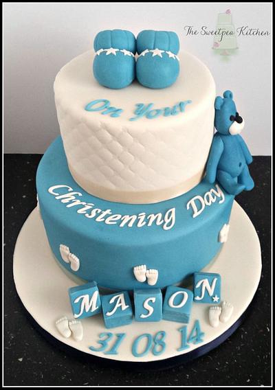 Mason ~ booties and bear  - Cake by The Sweetpea Kitchen 