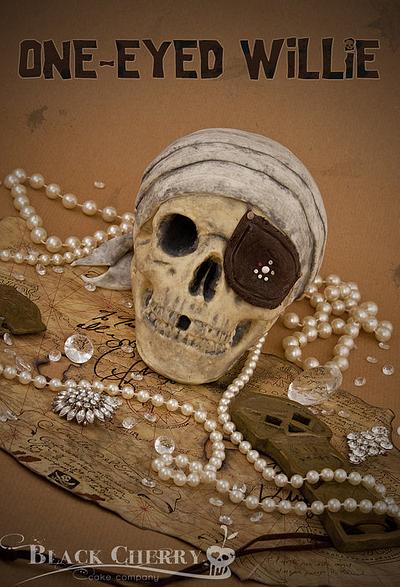 One-Eyed Willie (Goonies) Chocolate Skull - Cake by Little Cherry
