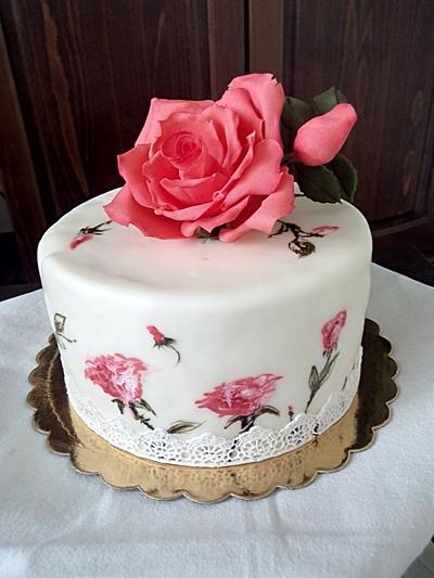 Hand painted roses - Cake by Mi6eto