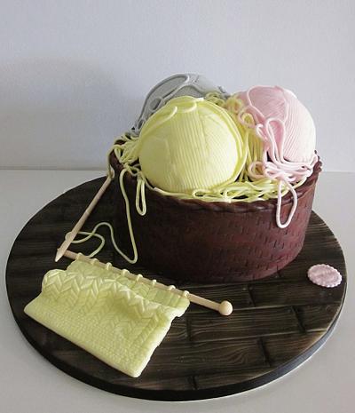 Happy knitting !!! - Cake by Sugar Addict by Alexandra Alifakioti