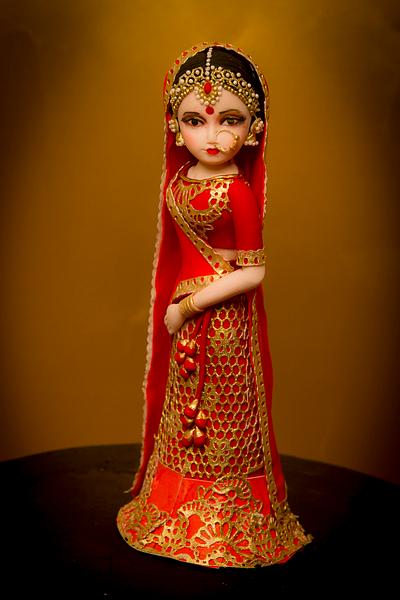 Indian Bride cake topper - Cake by The Hot Pink Cake Studio by Ipshita
