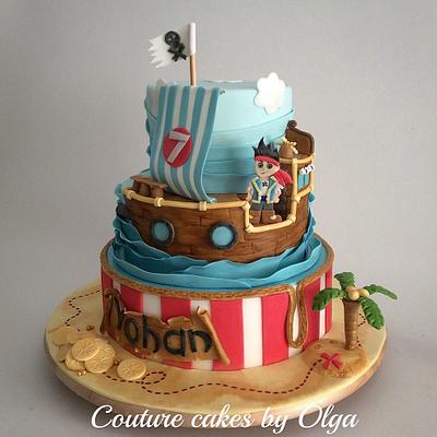 Jake & Neverland pirates bd cake - Cake by Couture cakes by Olga