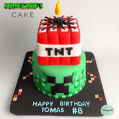 Torta Minecraft en Medellín - Cake by Dulcepastel.com